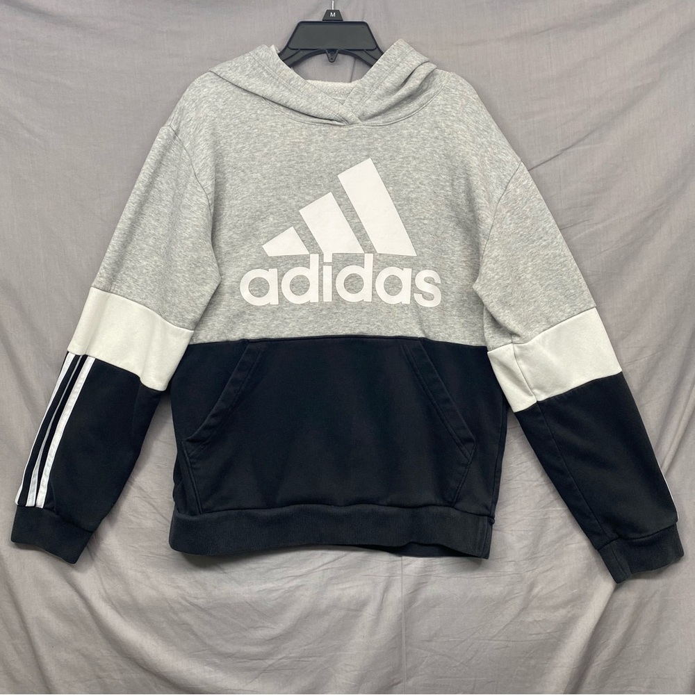 Adidas Hoodie With Pocket Black White Gray Size | L
